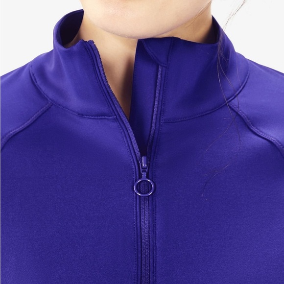 NWT Fabletics Blue Rosalia Performance Long-Sleeve Top II Jacket Size XL New - Picture 3 of 6
